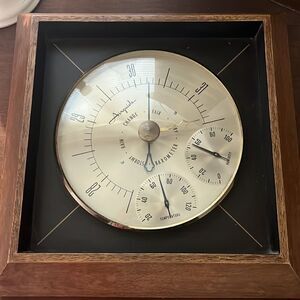 Vintage‎ Airguide Thermometer Humidity Temperature Weather Station Barometer